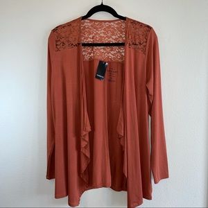 NWT Torrid 00 Super Soft Drape Lace Cardigan